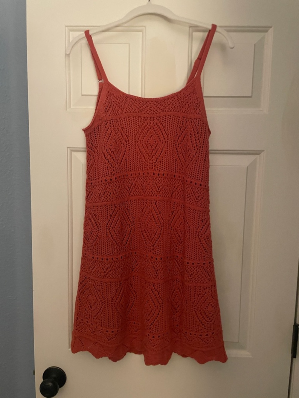 A new day crochet burnt orange dress size small